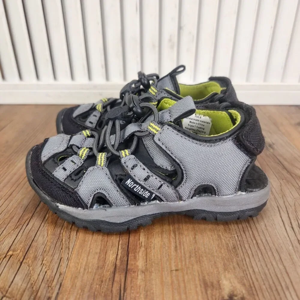 Northside Burke SE Sport Sandal Toddler Size 6 Gray Volt Adjustable Water Shoes